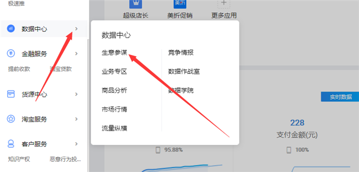 打开生意参谋