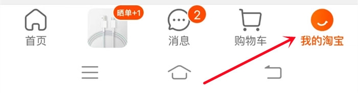 淘宝软件右下角我的