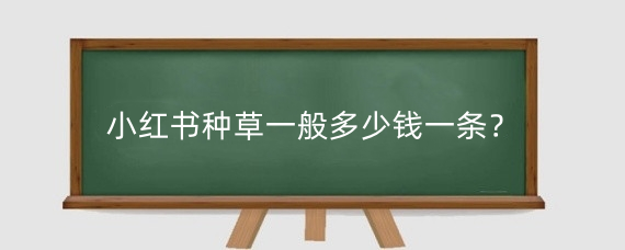 小红书种草一般多少钱一条?小红书种草怎么做?